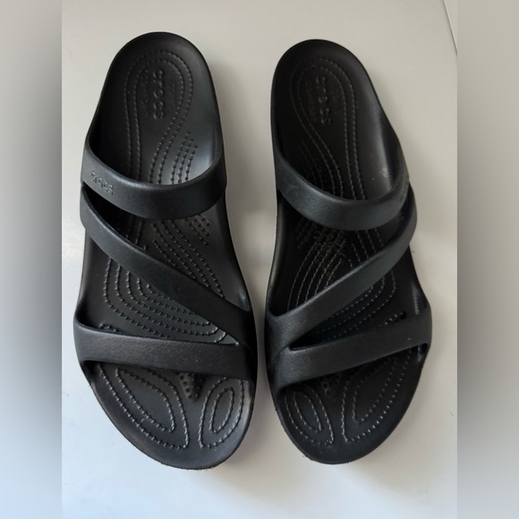 CROCS Shoes - CROCS Iconic Comfort Black Sandals 11 Wide